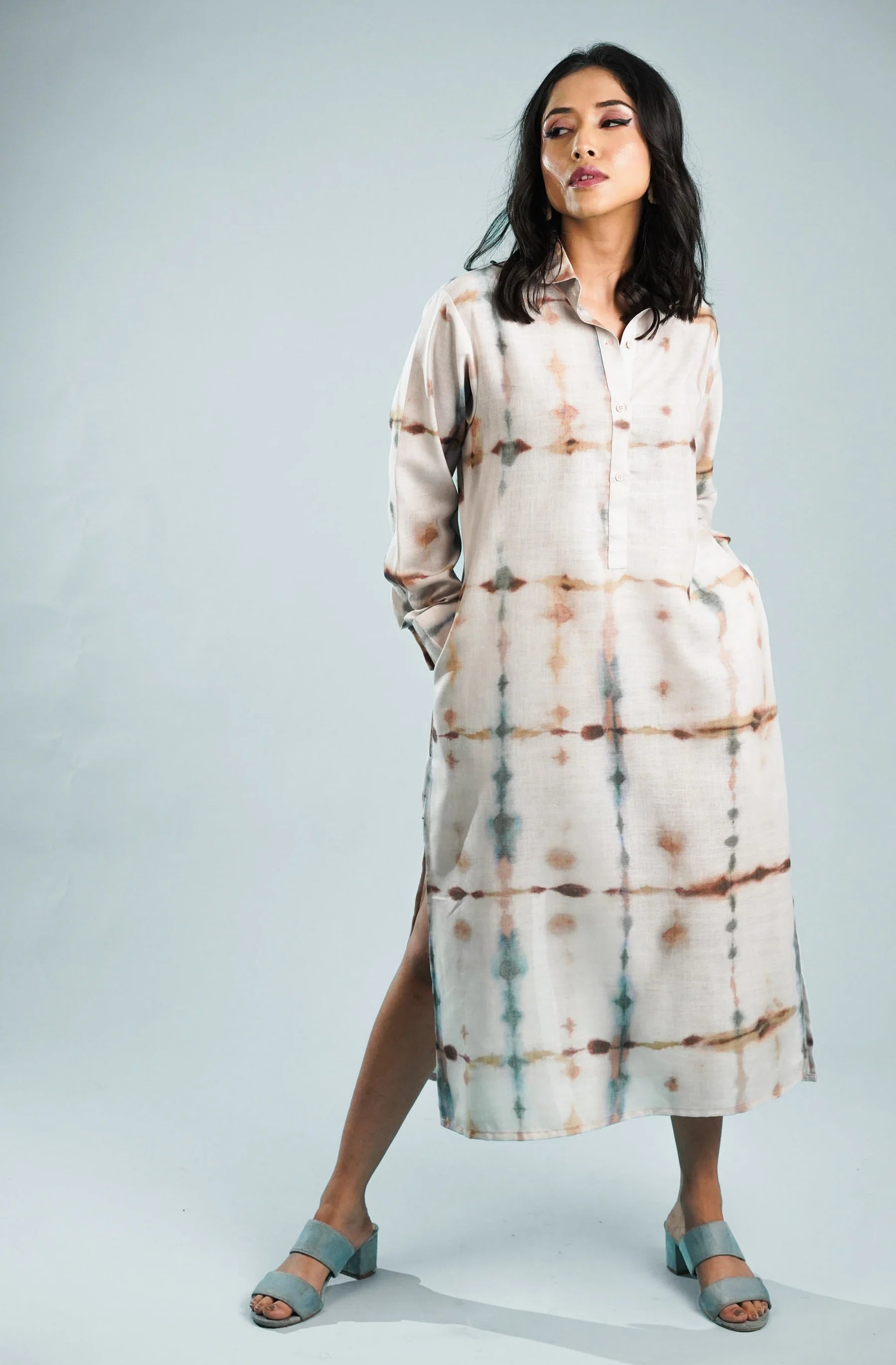 One Piece Shirt Midi Dress For Women